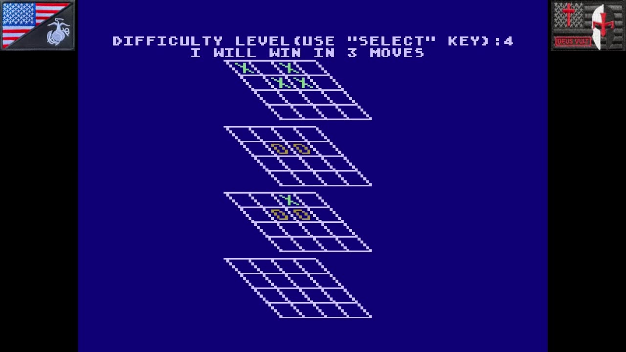 3-D Tic-Tac-Toe (Atari 800 - 1979) [NA Version]