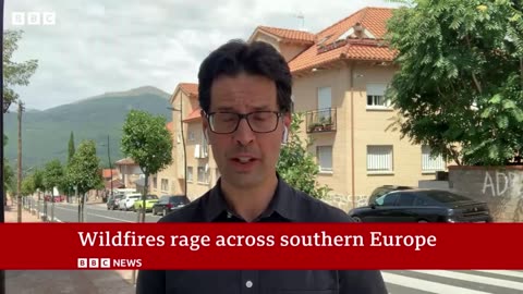Wildfires rage across southern Europe | BBC News