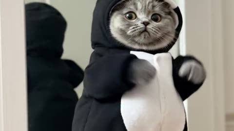Penguin Cat Dancing #cat #dancingcat #petdance #dancingpets #catdancer #dance #funny #penguin