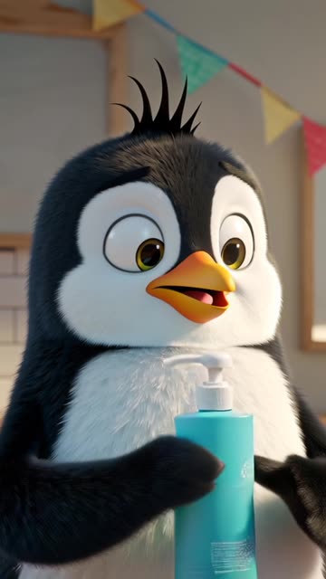 Penguin worried about Dandruff