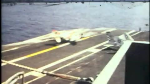 Aircraft Carrier Deck Ops Vietnam War 1960s