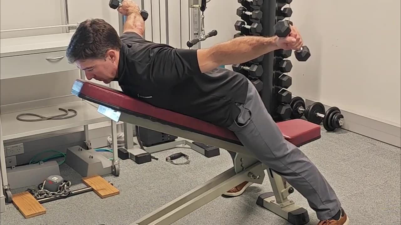 Prone T Raise - Incline Bench
