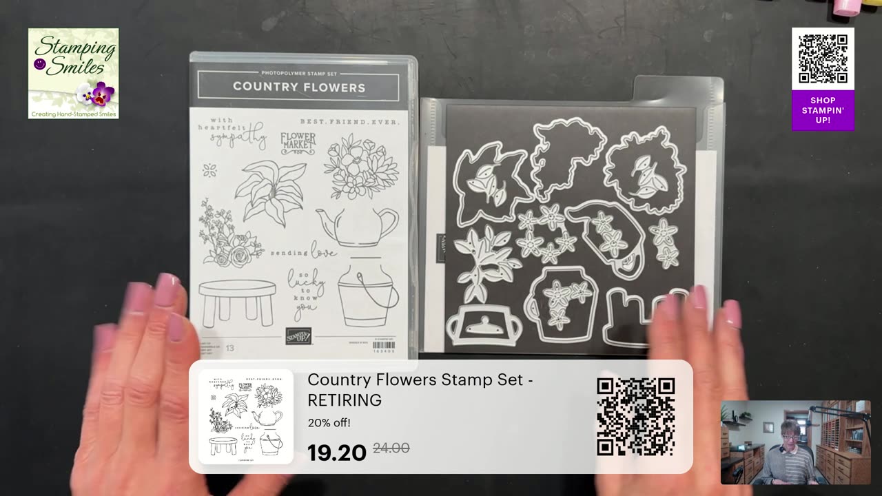 Live! Retiring Country Flowers Stampin’ Up! Card with Cheery Color Blocking
