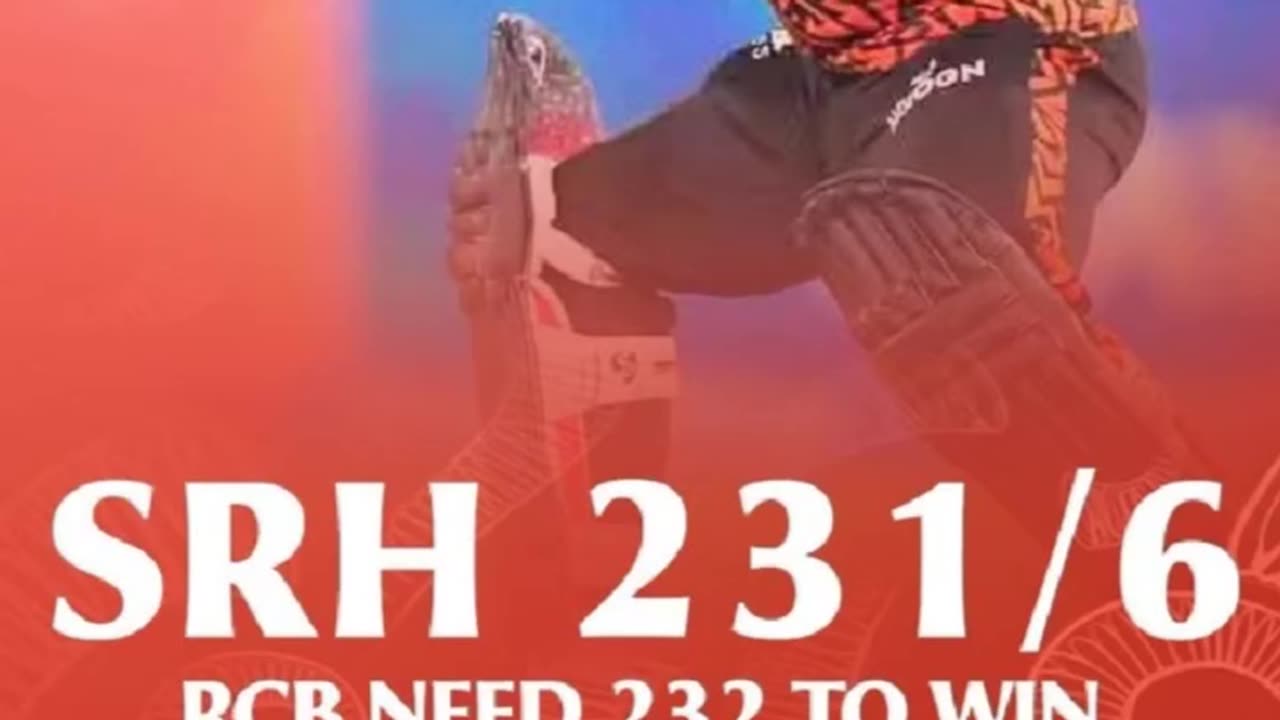 SRH gave target of 232 runs to RCB in the 65th Match of IPL-25 in Lucknow