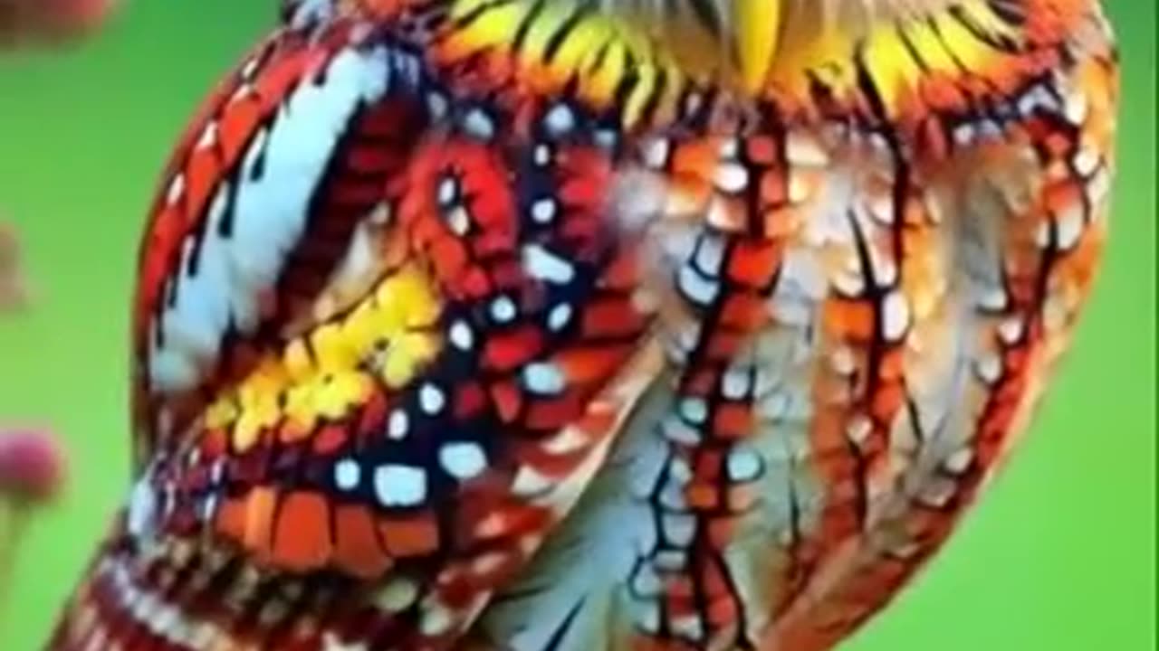 🌈 Magical Colourful Owl | Stunning Display of Nature’s Beauty