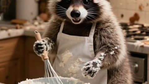 cooking racoon