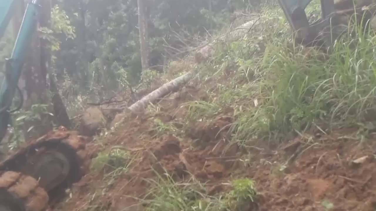 How Is This Even Safe? Excavator Road Build POV