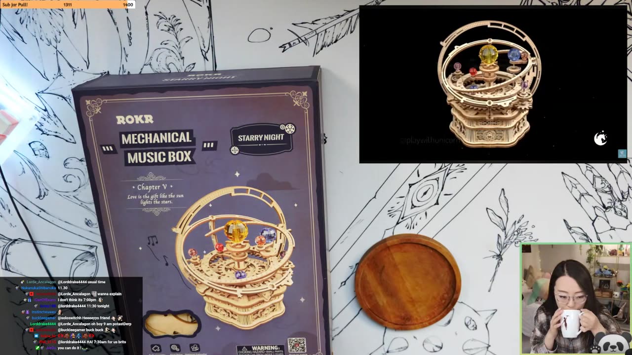 [12/18/22] Building A Starry Night Music Box!| !merch