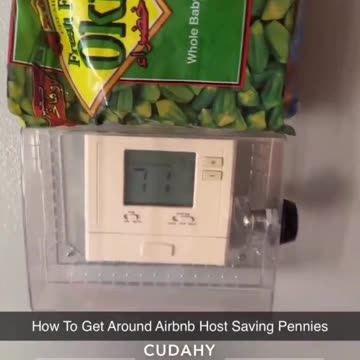 This Airbnb locked up the thermostat so guests couldnt change it. So...