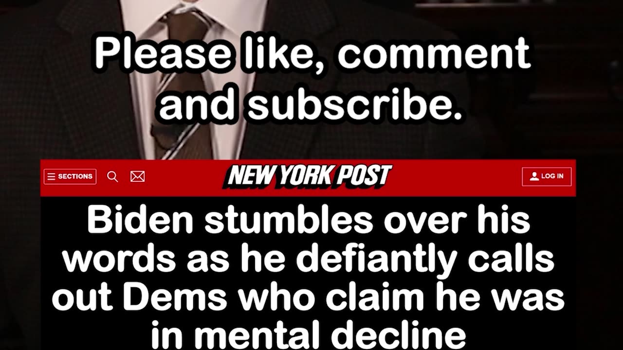 Biden Stumbles Over His Words as he Denies Claims of Mental Decline