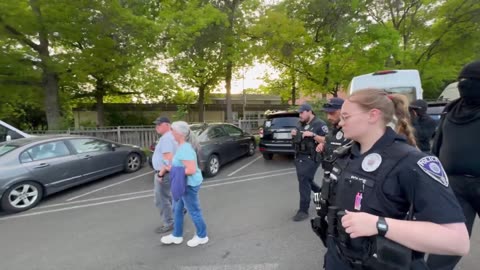 An elderly couple was stalked and verbally attacked by ANTIFA after leaving