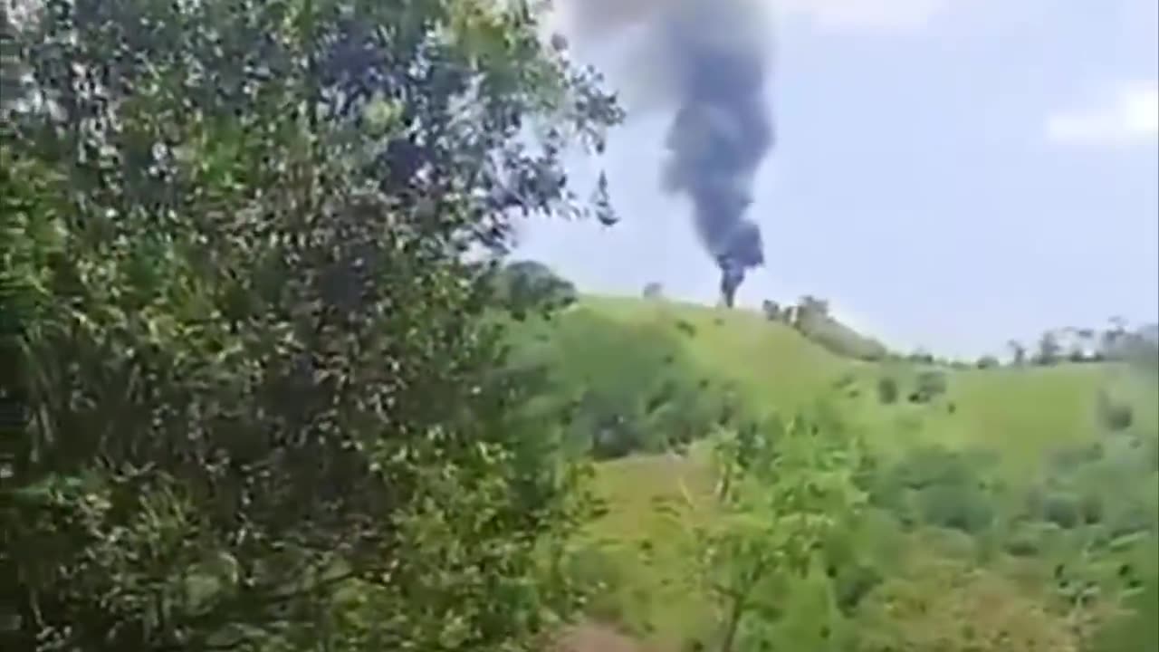 Derriban con un dron un helicóptero de la Policía colombiana