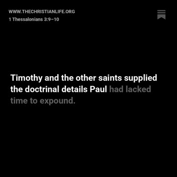 1 Thessalonians 3:9–10