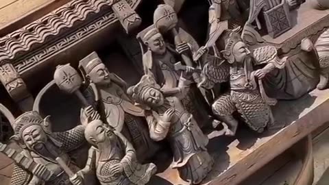 Fantastic beauty Building a wooden temple somewhere in Asia. The skill and precision of these workers is amazing!