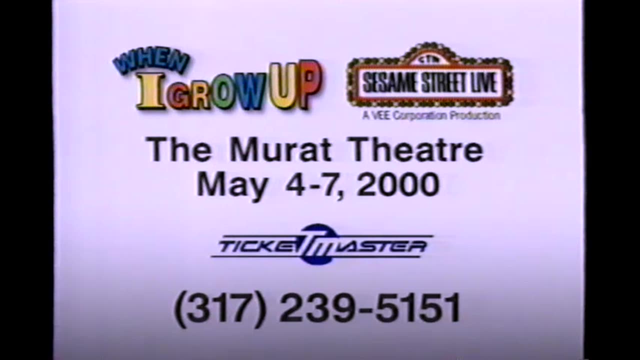 April 26, 2000 - Ad for Sesame Street Live at Murat Theatre