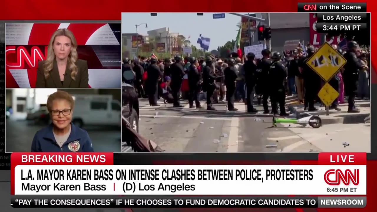 LA Mayor Karen Bass: "To me it just seems like this is intentional chaos."