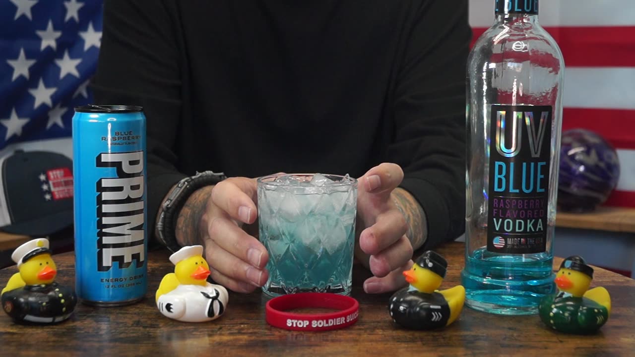Justin Thomason - UV Blue Raspberry Vodka & Prime Blue Raspberry Energy Drink