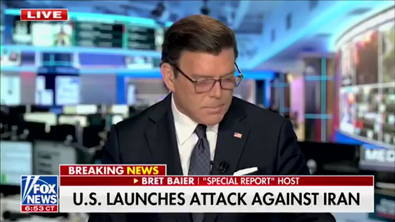 President Donald Trump says the United States completed a successful attack on Iran.