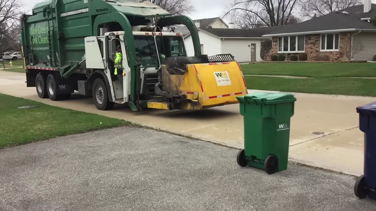 Garbage Truck Bursts Into Flames