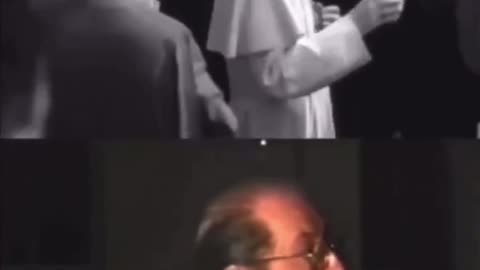 Jordan Maxwell provocatively questions, "Why does the Pope wear a J3wish yarmulke?"