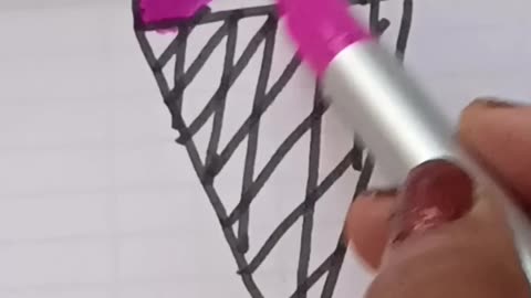 7➡️ icecream 🍦| Ice-cream Drawing | Icecream Kaise Banae #youtubeshorts #icecream #drawing #trending