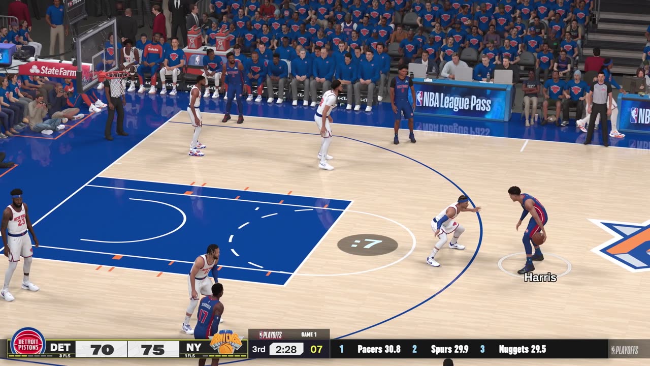 NBA 2k25 Playoffs First Round Game 1 Detroit Pistons Vs New York Knicks CPU Vs CPU