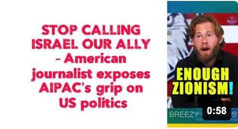 🇺🇸🚫 STOP CALLING ISRAEL OUR ALLY – American journalist exposes AIPAC’s grip on US politics