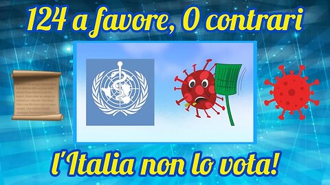 NOTIZIE DAL MONDO Approvato il Trattato plandemico dell'OMS a Ginevra in Svizzera sulle 'future plandemie'!L'Italia è tra gli 11 Stati membri dell'OMS che si sono astenuti, insieme a Iran, Israele, Russia, Slovacchia e Polonia