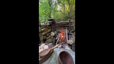 Doğada Barınakta Sabah Kahvaltısı Morning Breakfast at the Shelter in Nature