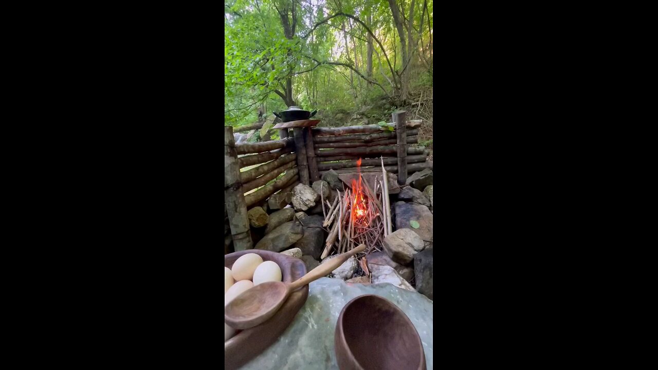 Doğada Barınakta Sabah Kahvaltısı Morning Breakfast at the Shelter in Nature