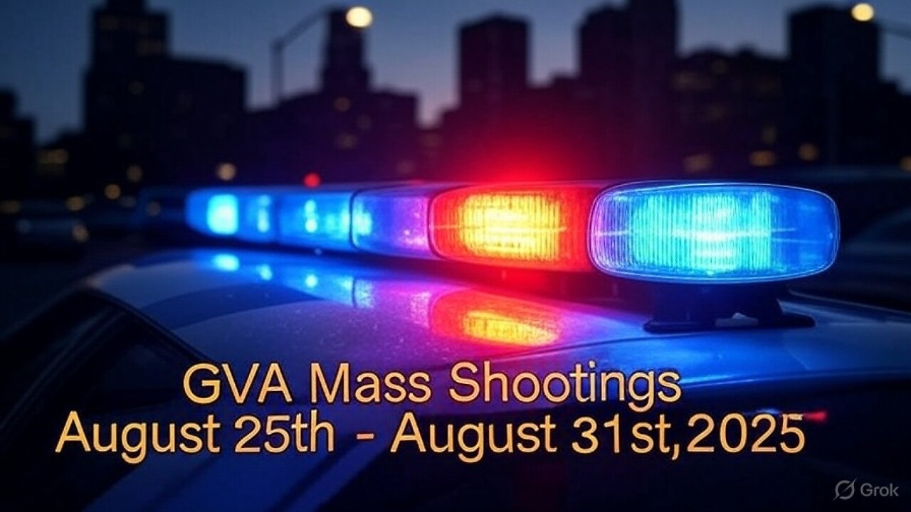 Mass Shootings according Gun Violence Archive for August 25th to August 31st, 2025