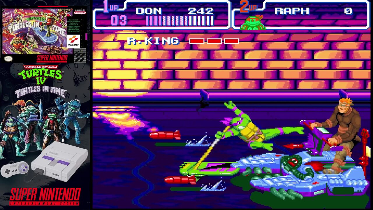 TMNT IV (Super Nintendo) - Level 3 boss: Rat King