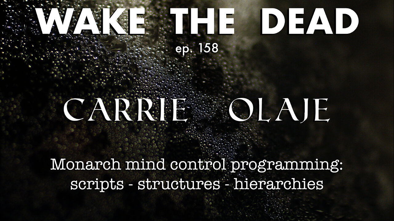 WTD ep.158 Carrie Olaje 'Monarch mind control programming: scripts, structures, hierarchies'