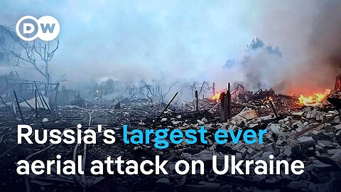 Russia's largest aerial attack on Ukraine since starting war kills 12 people | DW News