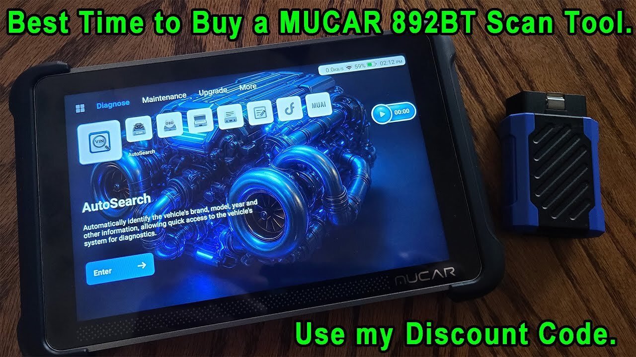 This is the Best Time to Buy a Mucar 892BT Scan Tool by using my Discount Code.