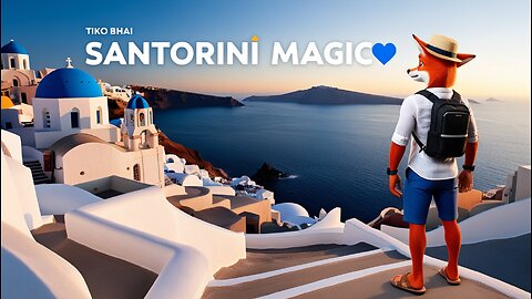 Santorini Vlog 🇬🇷 | Blue Domes, Sunsets & Sailing Paradise with Tiko Bhai in 4K