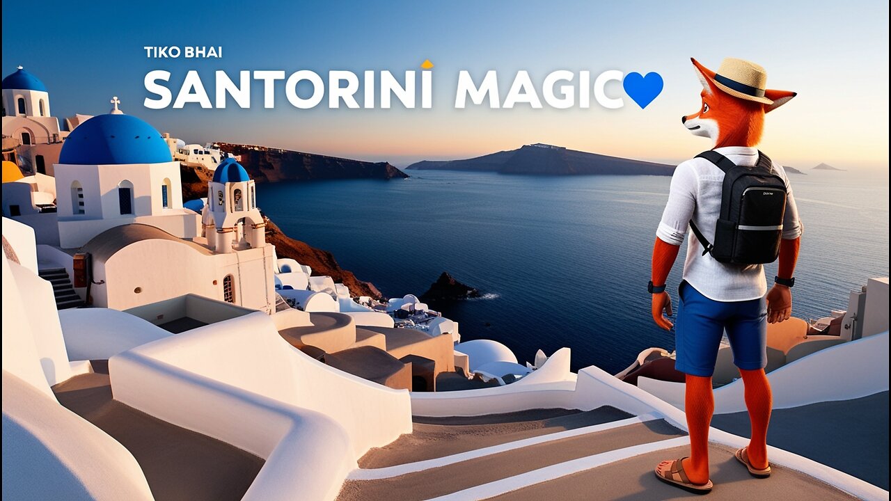 Santorini Vlog 🇬🇷 | Blue Domes, Sunsets & Sailing Paradise with Tiko Bhai in 4K