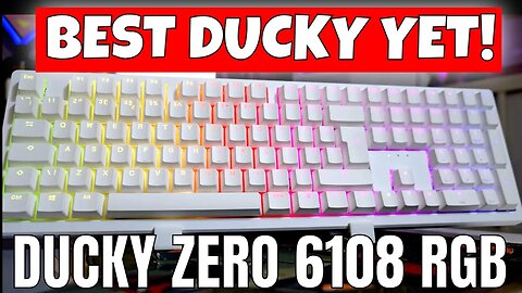 BEST Ducky Yet Ducky ZERO 6108 Full Size Cherry MX2A RGB Wireless Gaming Keyboard