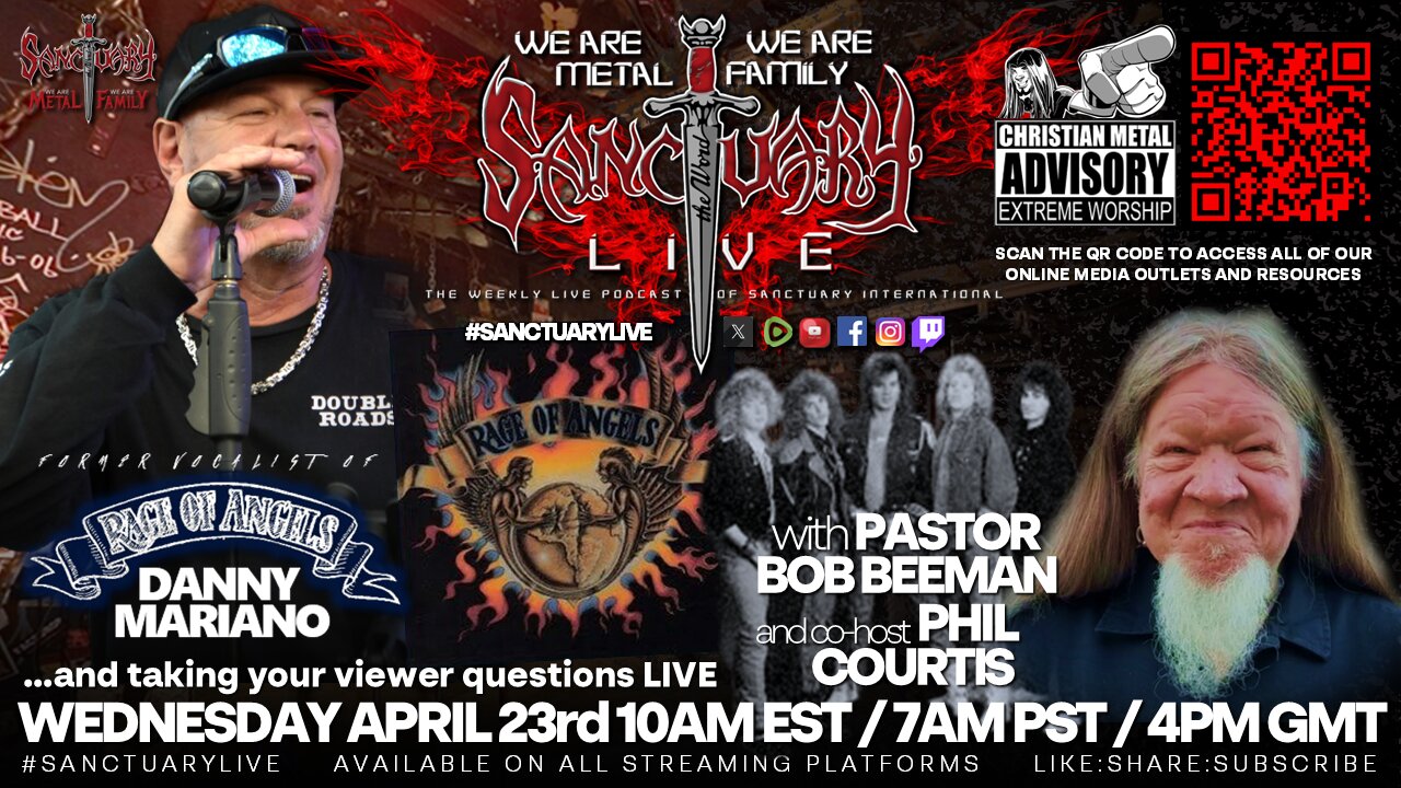 Former RAGE OF ANGELS frontman DANNY MARIANO on #SANCTUARYLIVE 4/23/25