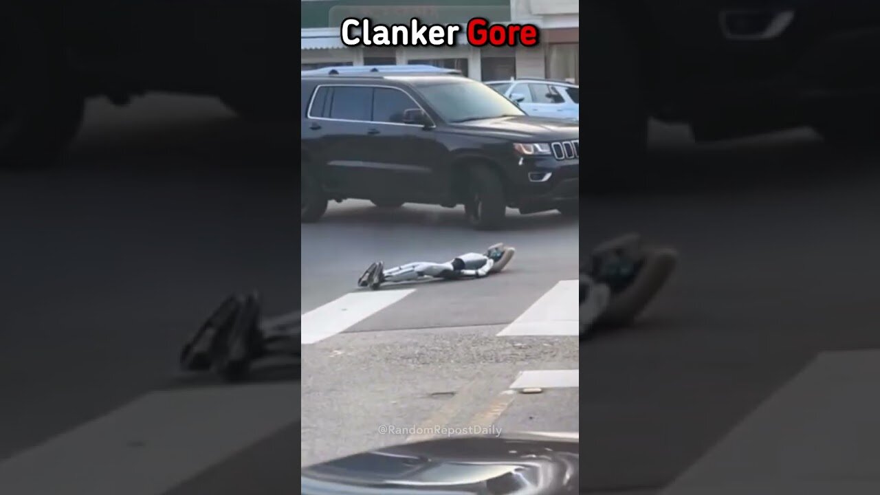Clanker Gets Run Over By a Car #shorts #funny #meme #dankmemes #clanker #ai #carfail #car