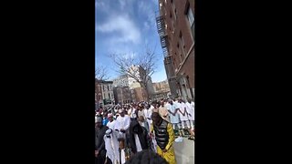 "You Christian can't walk b/c we have to pray to Allah in the street!" London? No, New York.