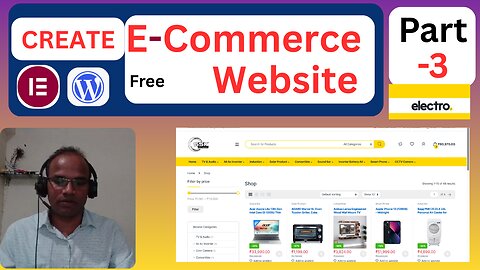 Elementor + Electro Theme से WordPress E-Commerce Website | WP Basics & Header/Footer (Part-3)