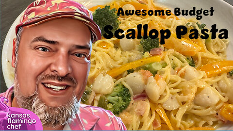 Easy budget friendly scallop pasta