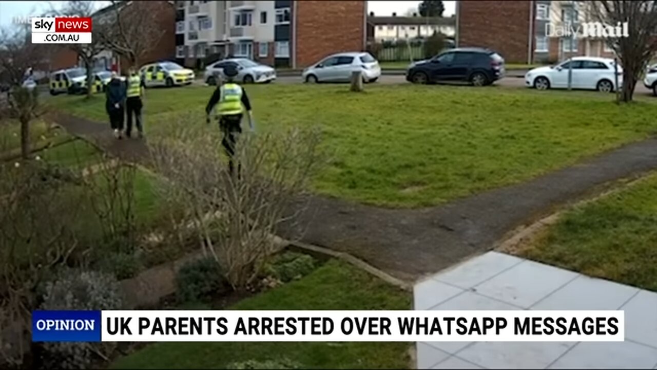 ‘No free speech’: UK man arrested in front of his crying children over WhatsApp message