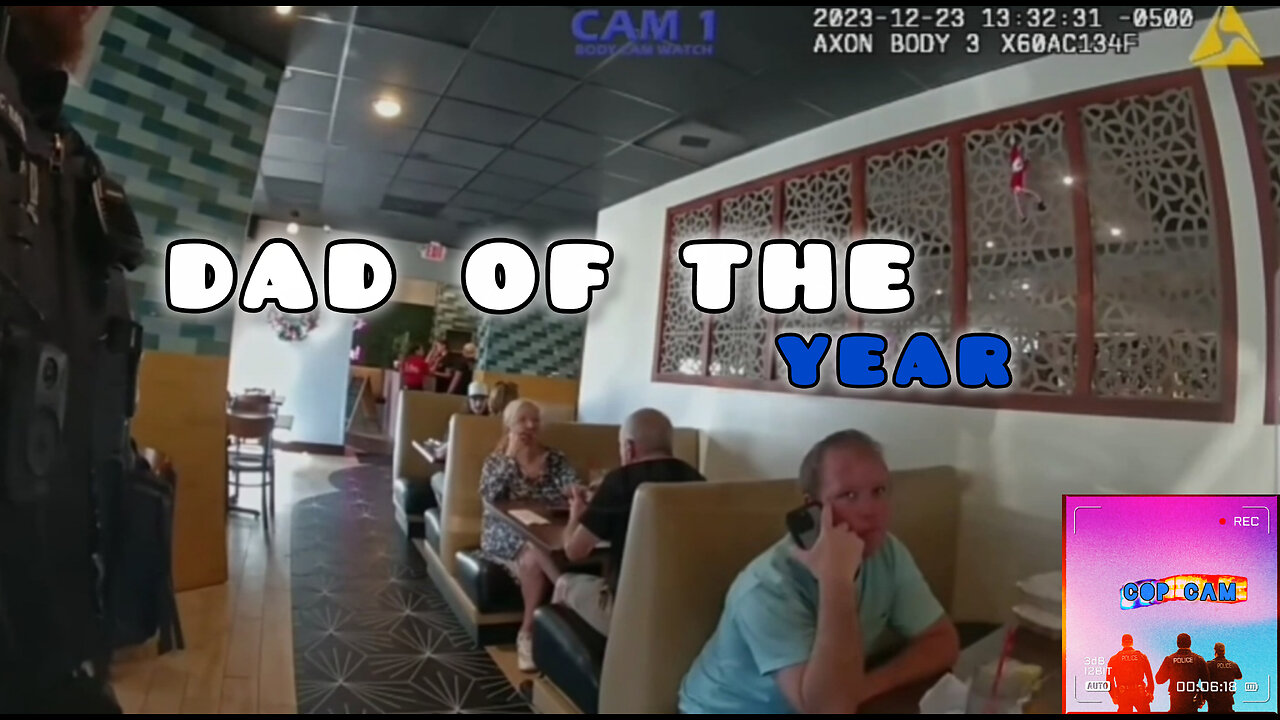 Drunk dad gets arrested as son hides with wait staff: Cop Cam