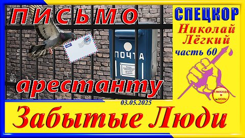 ПИСЬМО АРЕСТАНТУ-ч. 60 Николай Легкий