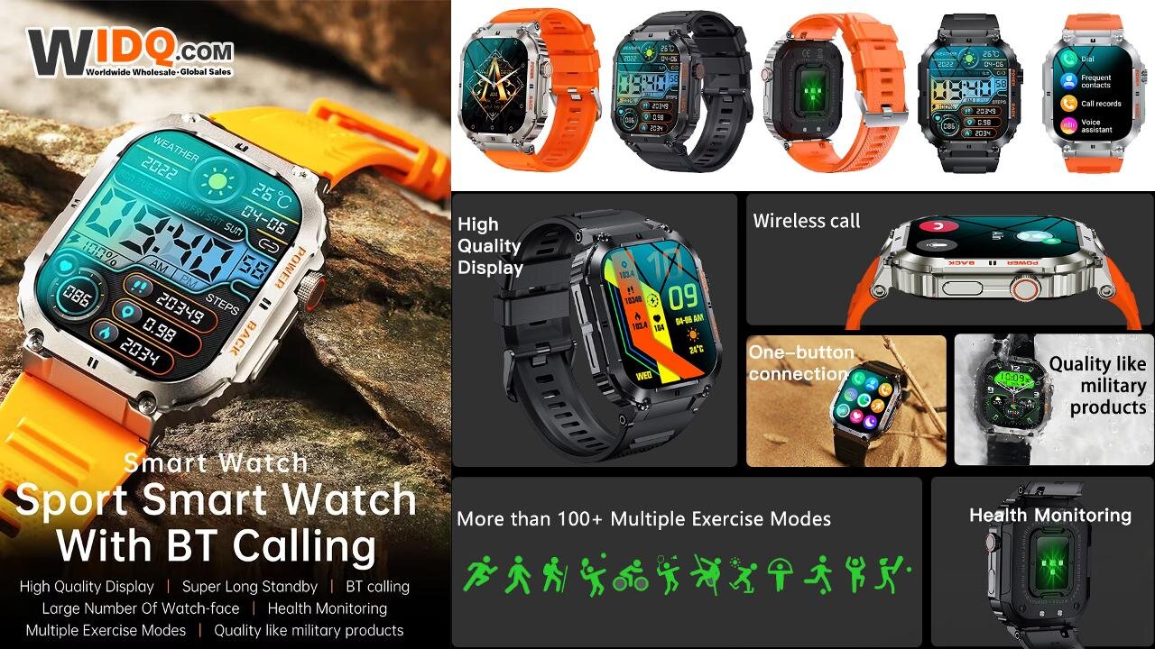 ⌚ Rugged Outdoor Smartwatch/Bluetooth Calls & 30-Day Battery 🔋