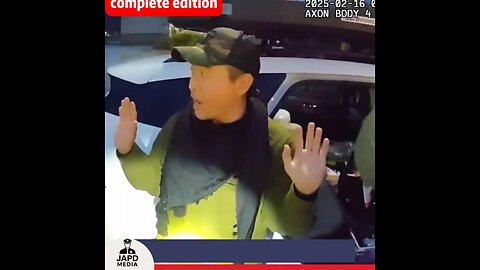 Asian man arrested by U.S. police while reading in car during thunderstorm.