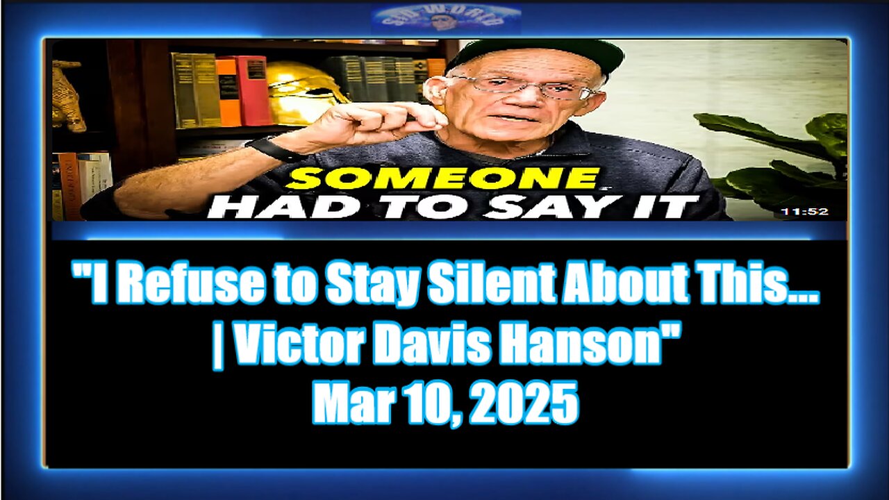 I Refuse to Stay Silent About This... Victor Davis Hanson