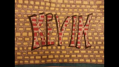 Graffiti painted inside a designed background